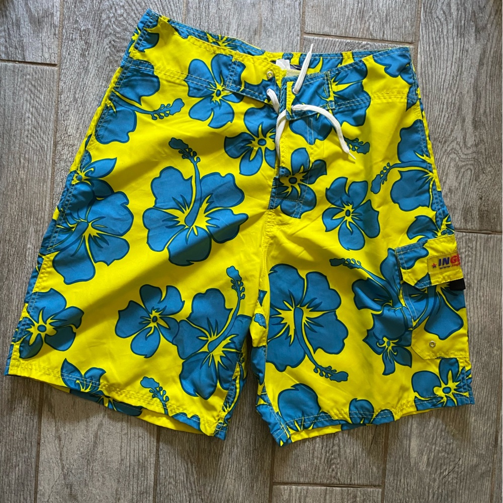Ingear Boys Floral Swim Trunks Size M